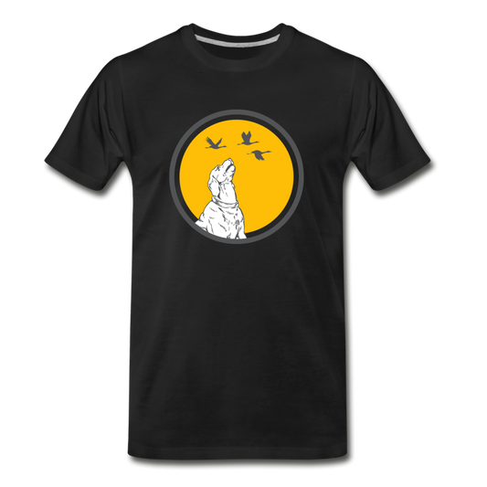 Men’s Premium Organic Hunting Dog T-Shirt - black