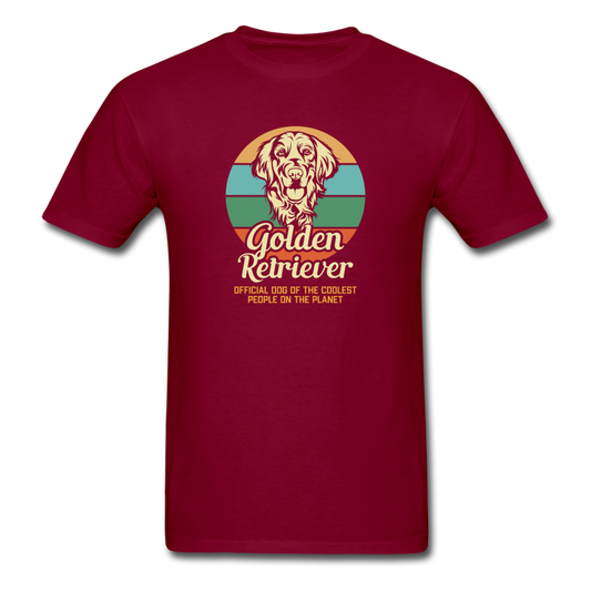 Unisex Classic Golden Retriever T-Shirt - burgundy