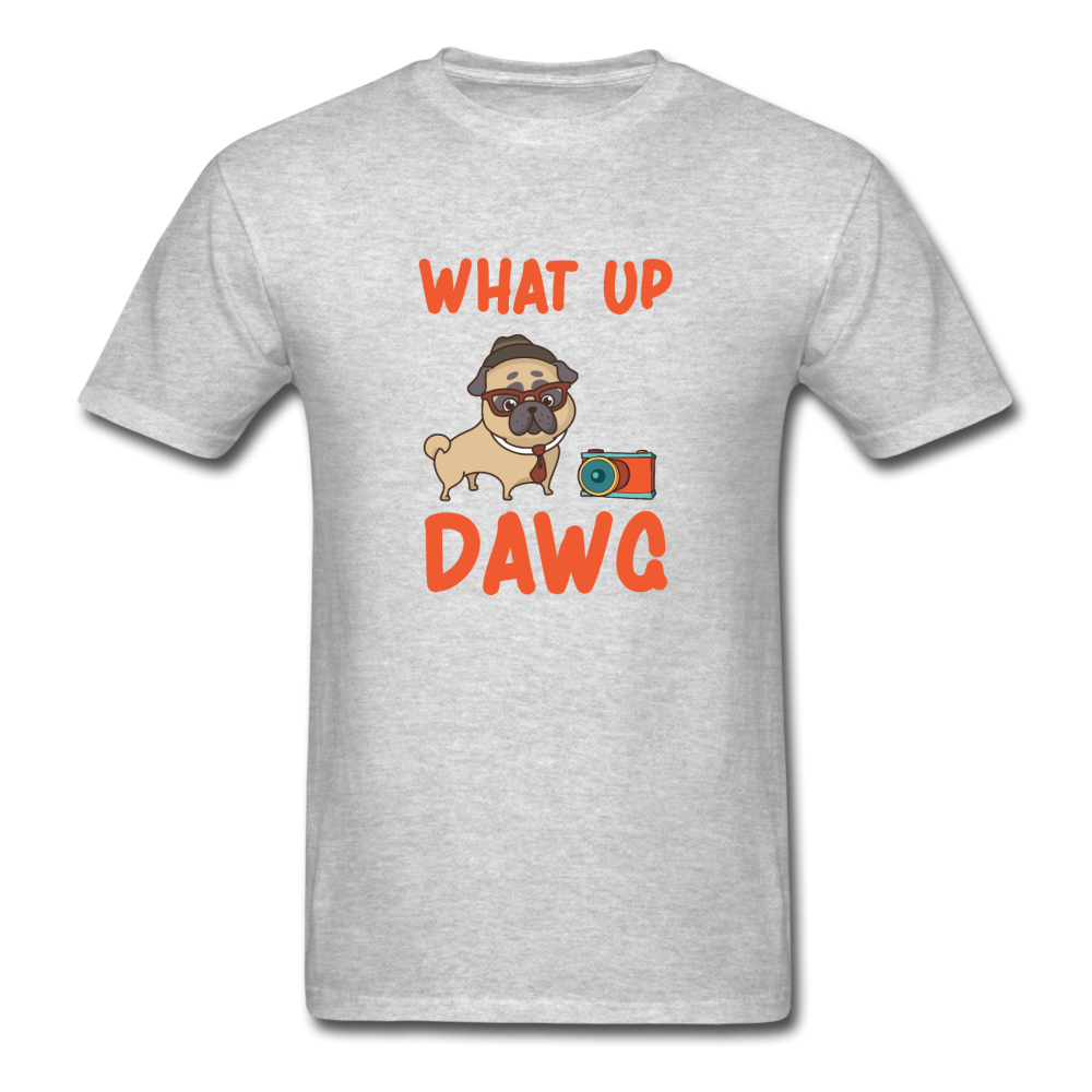 Unisex Classic What Up Dawg T-Shirt - heather gray