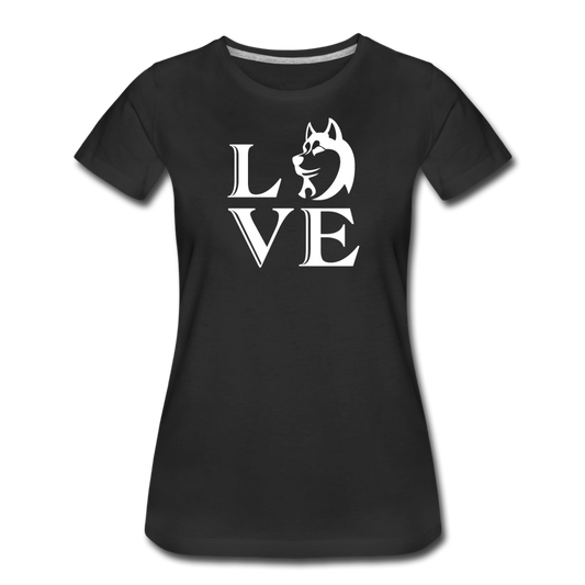 Women’s Premium Love Dog T-Shirt - black