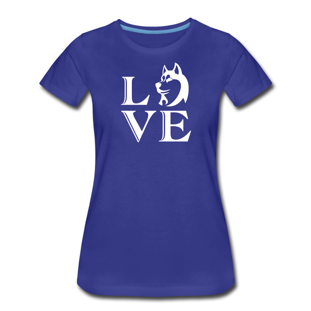 Women’s Premium Love Dog T-Shirt - royal blue