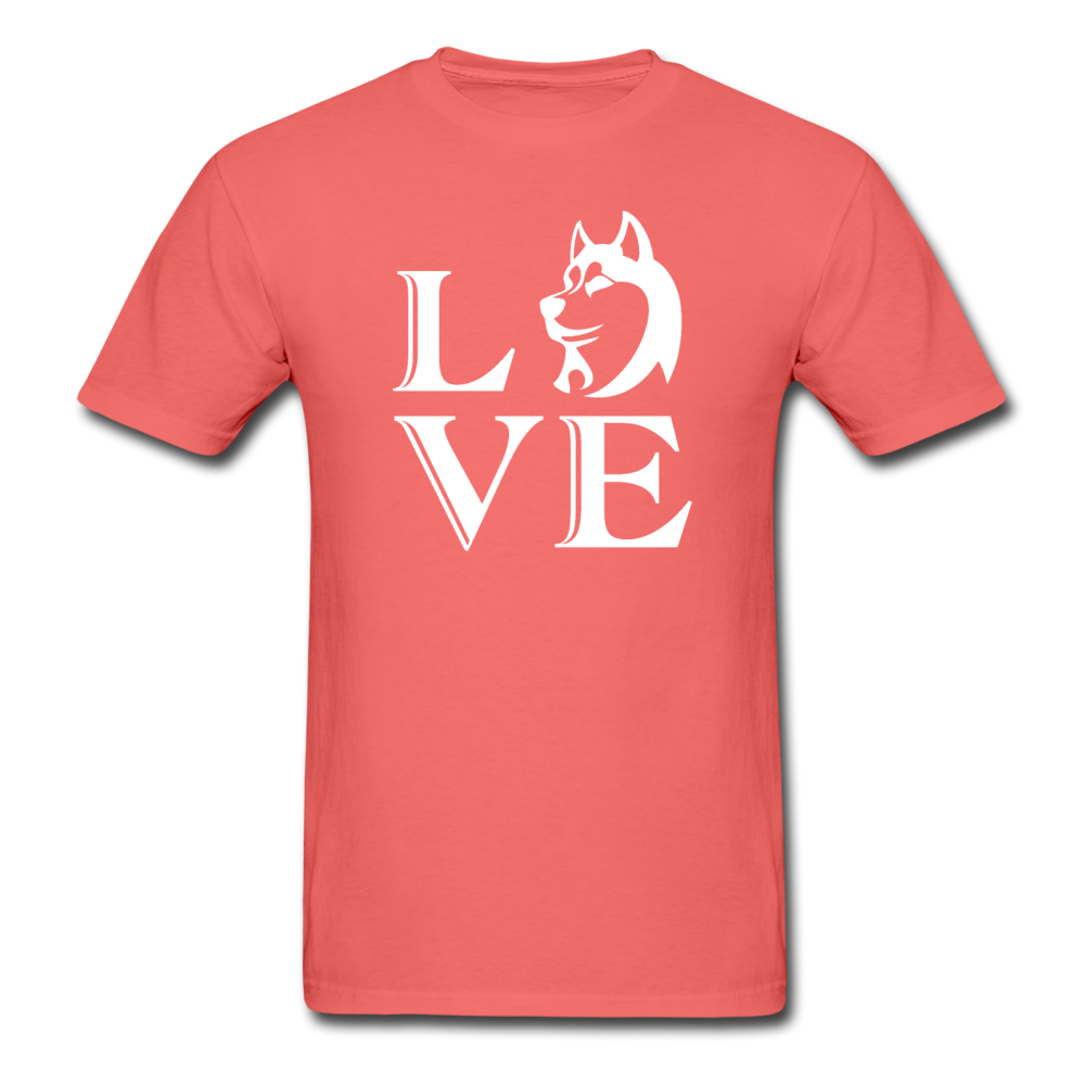 Unisex ComfortWash Garment Dyed Love Dog T-Shirt - coral