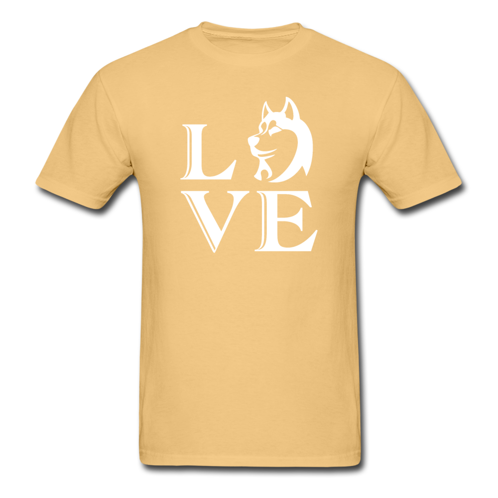 Unisex ComfortWash Garment Dyed Love Dog T-Shirt - light yellow