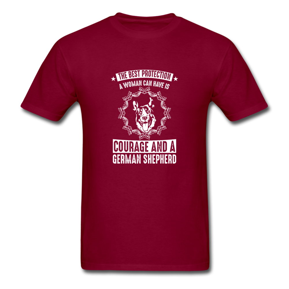 Unisex Classic German Shepherd T-Shirt - burgundy