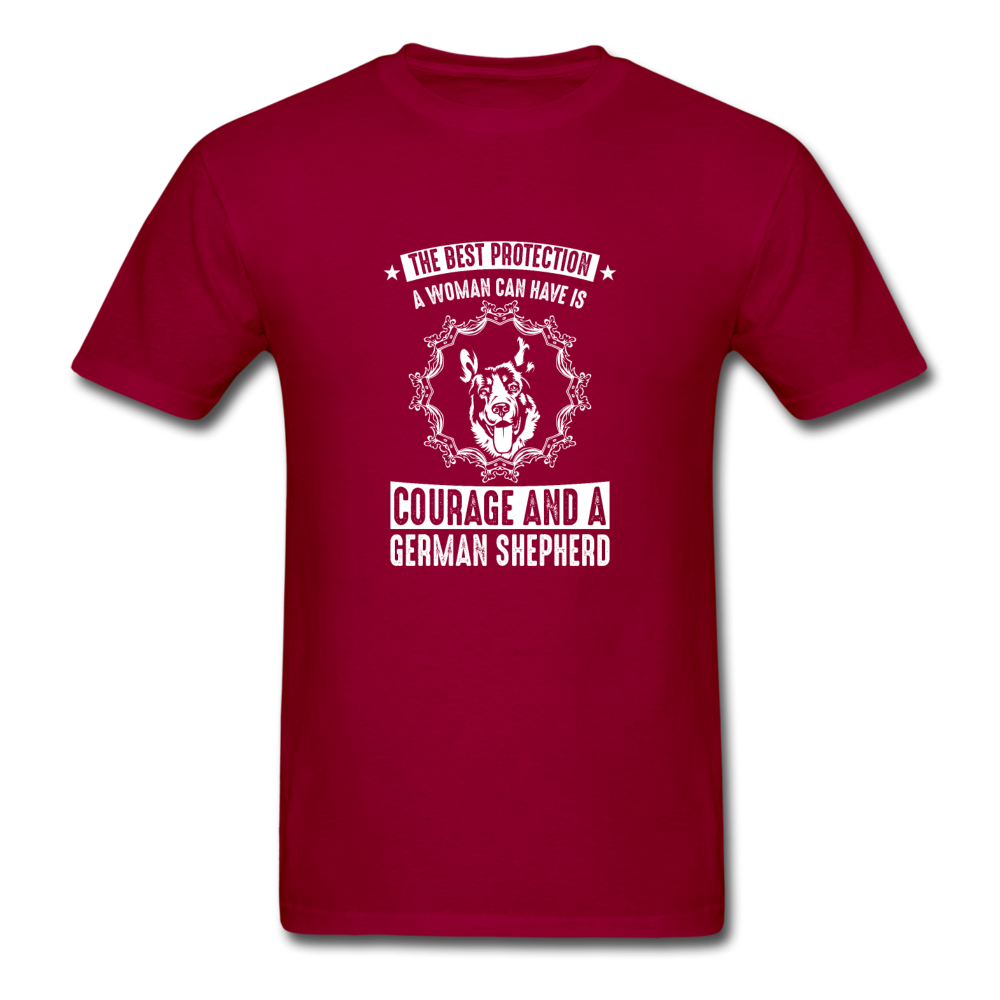 Unisex Classic German Shepherd T-Shirt - dark red