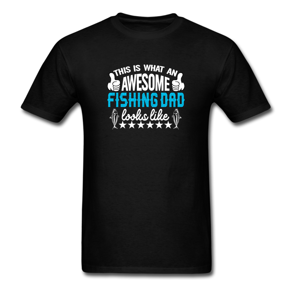 Unisex Classic Awesome Fishing Dad T-Shirt - black