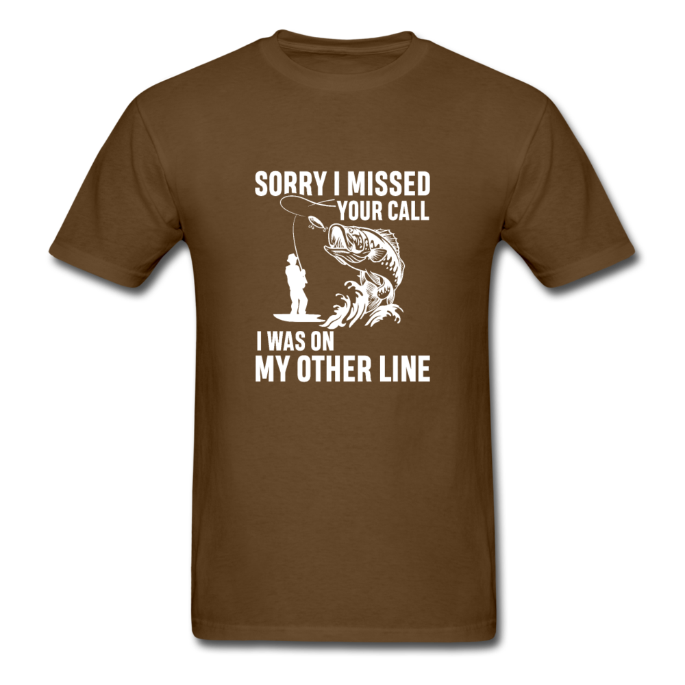 Unisex Classic Missed Your Call T-Shirt - brown