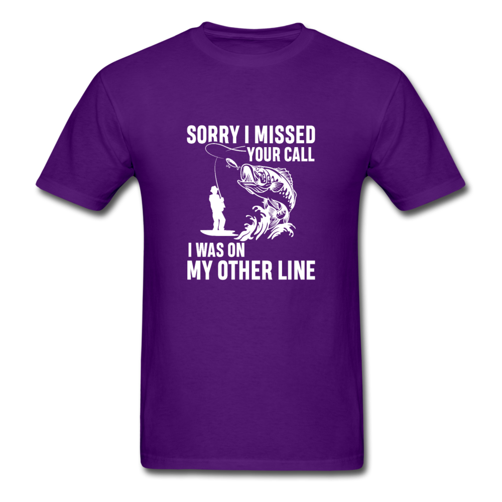 Unisex Classic Missed Your Call T-Shirt - purple