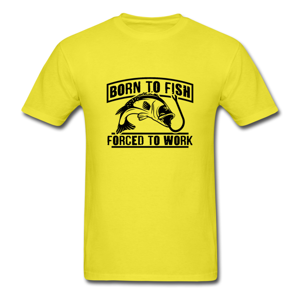 Unisex Classic Born to Fish T-Shirt - yellow
