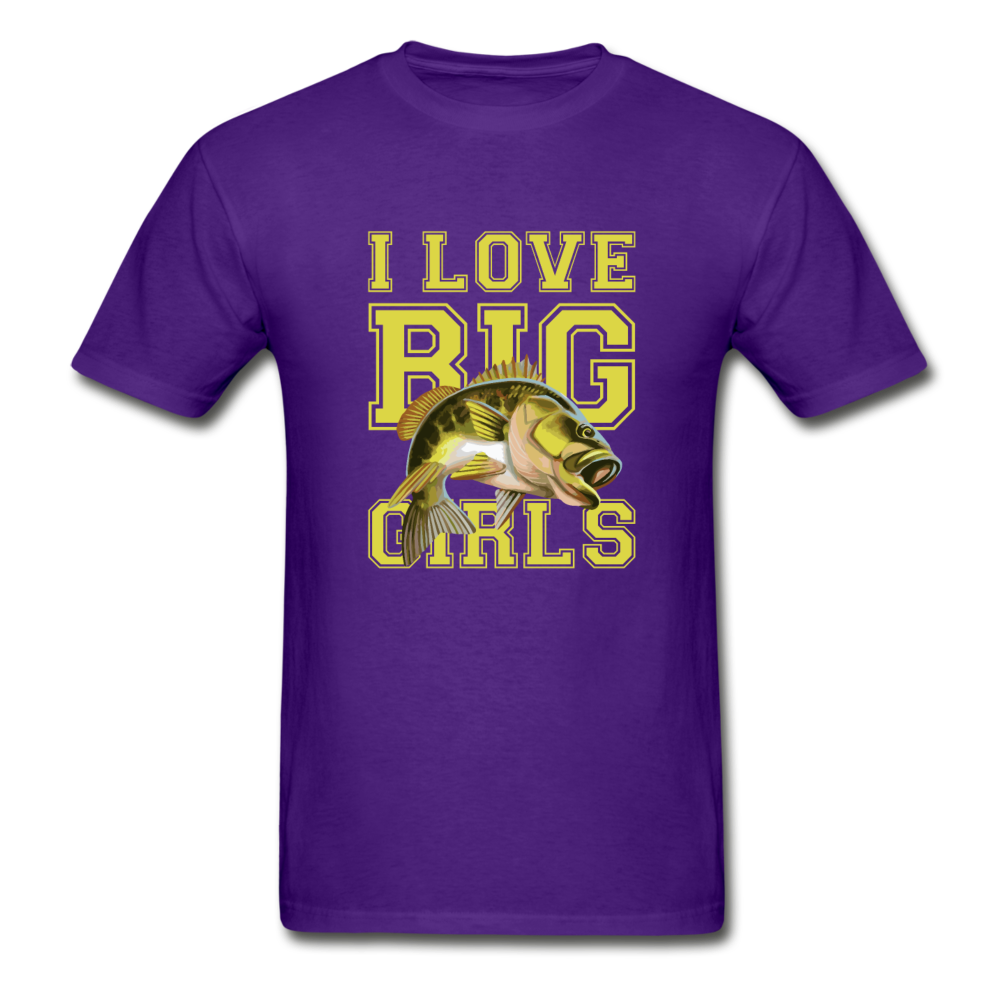 Gildan Ultra Cotton Adult Love Big Girls T-Shirt - purple