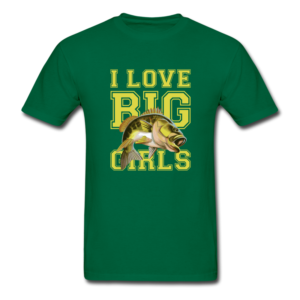 Gildan Ultra Cotton Adult Love Big Girls T-Shirt - bottlegreen