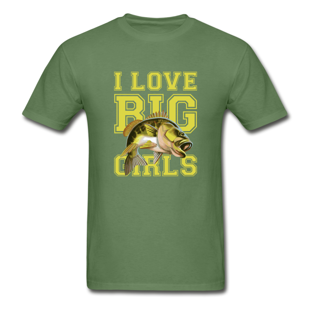 Gildan Ultra Cotton Adult Love Big Girls T-Shirt - military green