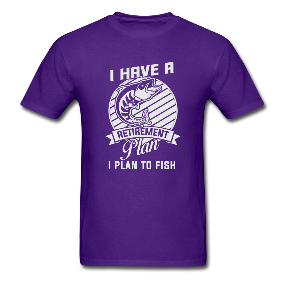 Gildan Ultra Cotton Adult Retirement Plan T-Shirt - purple