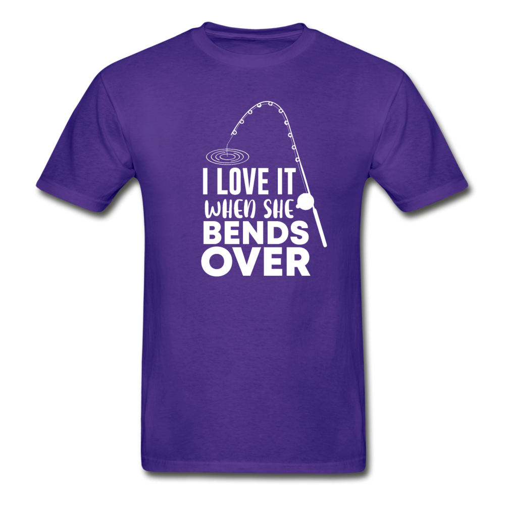 Hanes Adult Tagless Bend Over T-Shirt - purple