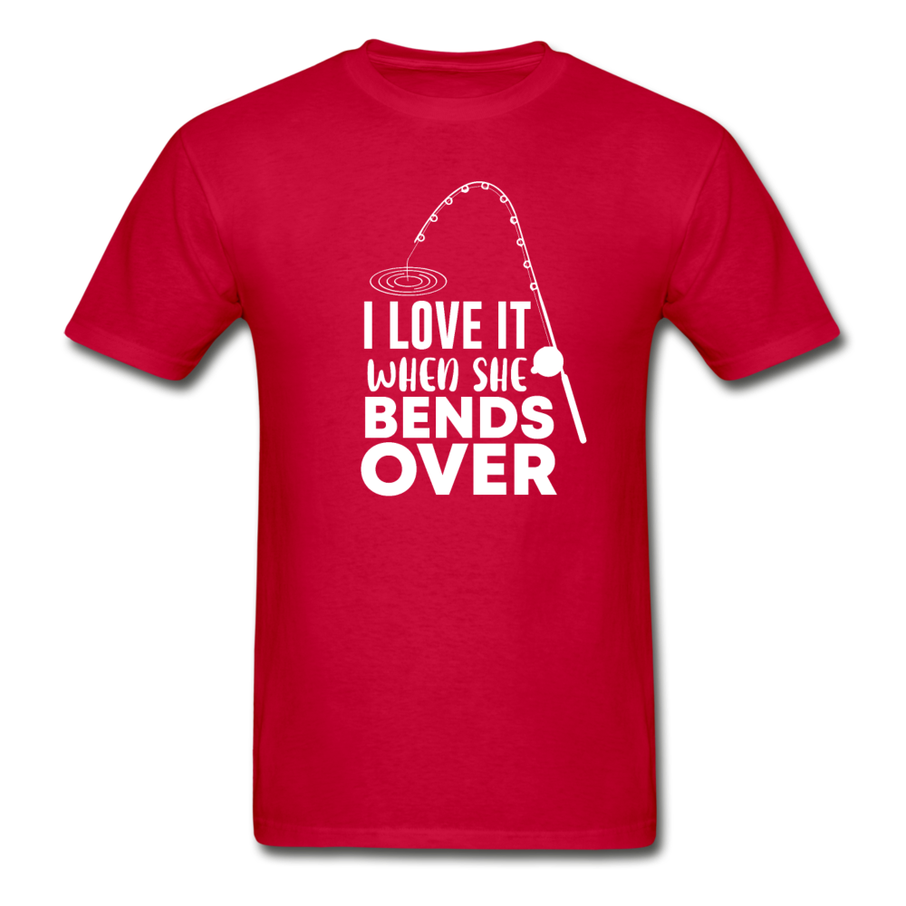 Hanes Adult Tagless Bend Over T-Shirt - red
