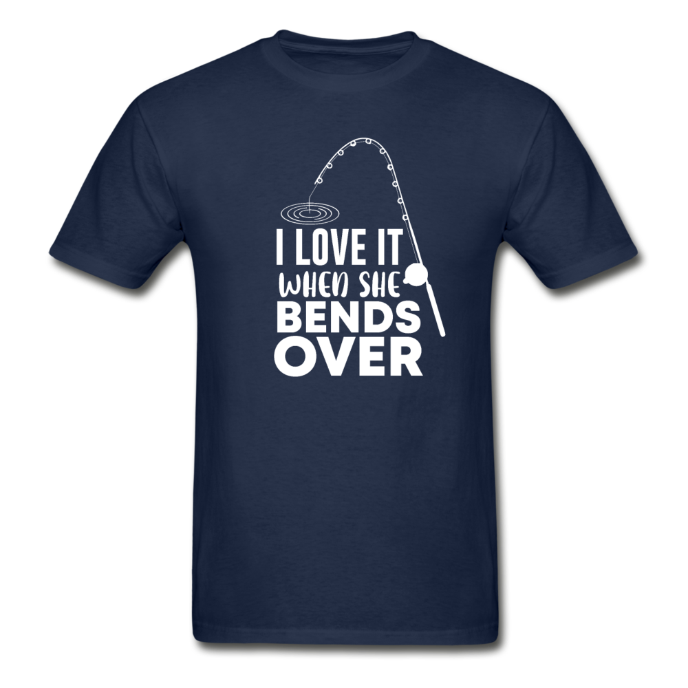 Hanes Adult Tagless Bend Over T-Shirt - navy