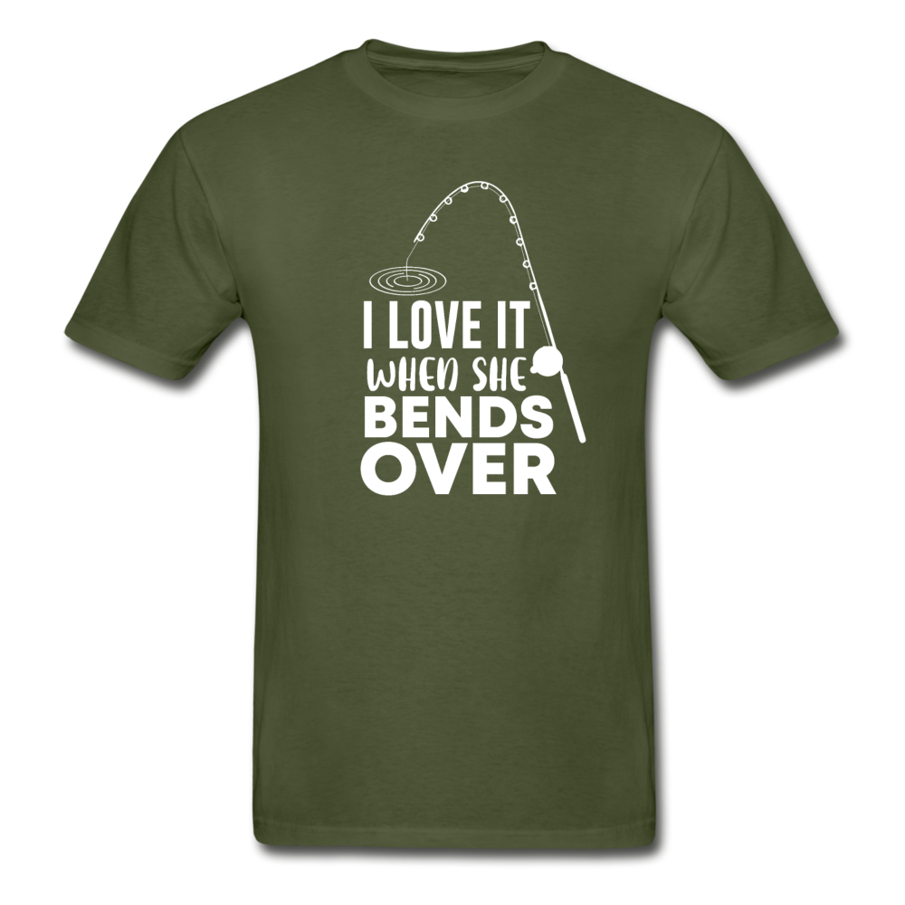 Hanes Adult Tagless Bend Over T-Shirt - military green