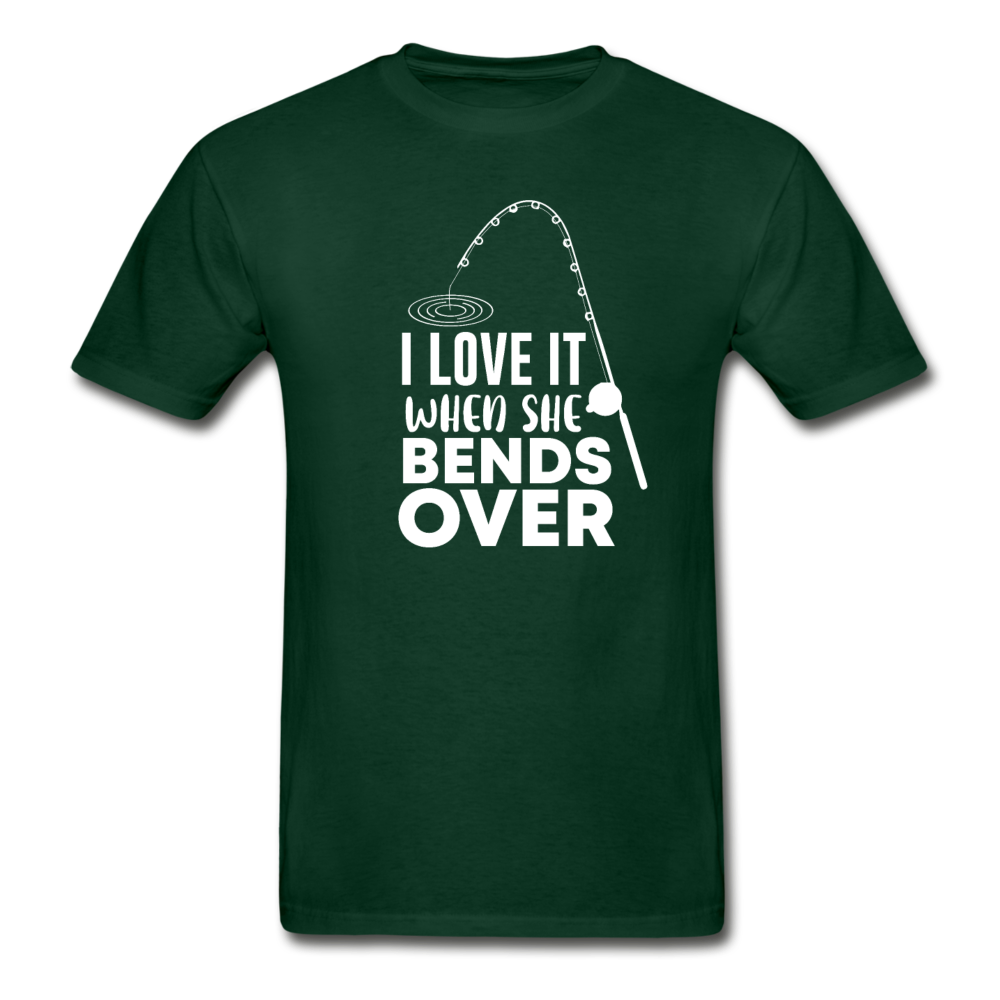 Hanes Adult Tagless Bend Over T-Shirt - forest green
