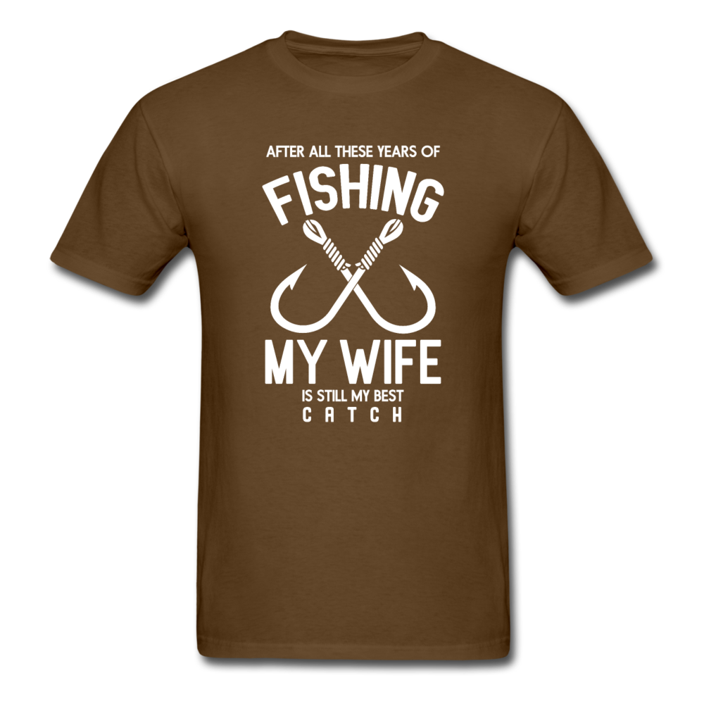 Unisex Classic Wife Best Catch T-Shirt - brown