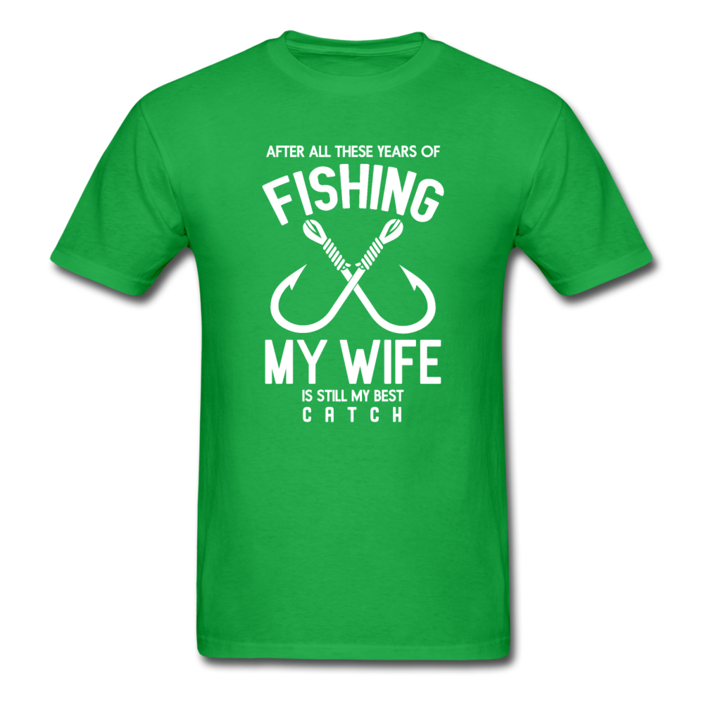 Unisex Classic Wife Best Catch T-Shirt - bright green