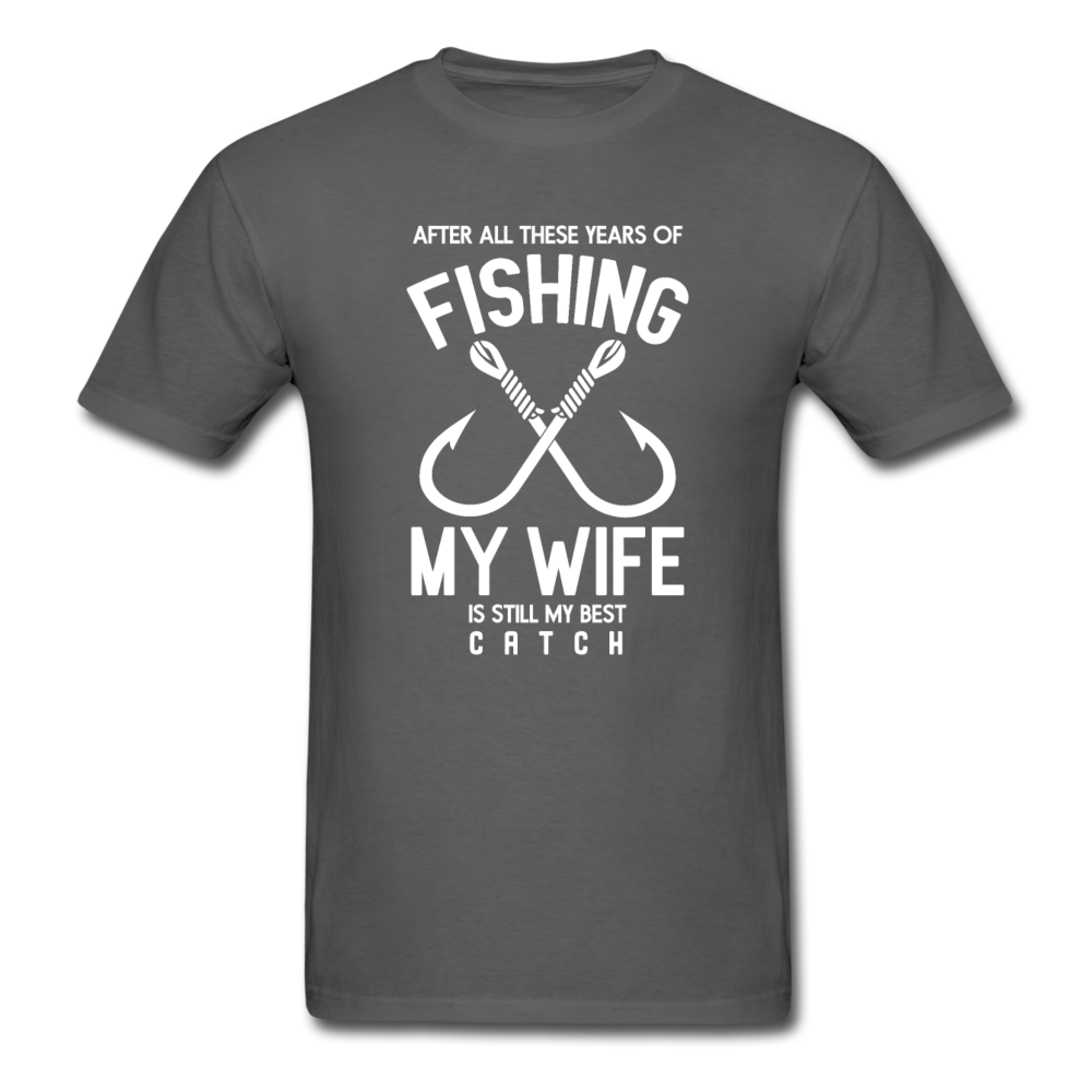 Unisex Classic Wife Best Catch T-Shirt - charcoal