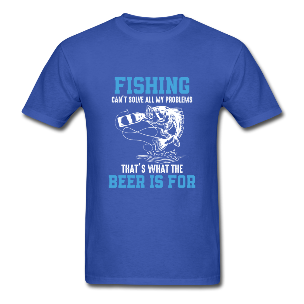 Unisex Classic Fishing and Beer T-Shirt - royal blue