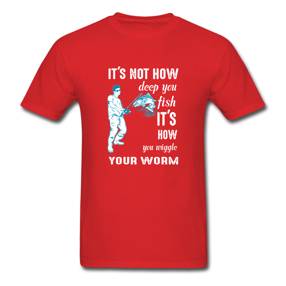 Unisex Classic Wiggle Your Worm T-Shirt - red