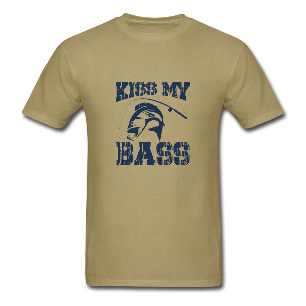 Unisex Classic Kiss My Bass T-Shirt - khaki