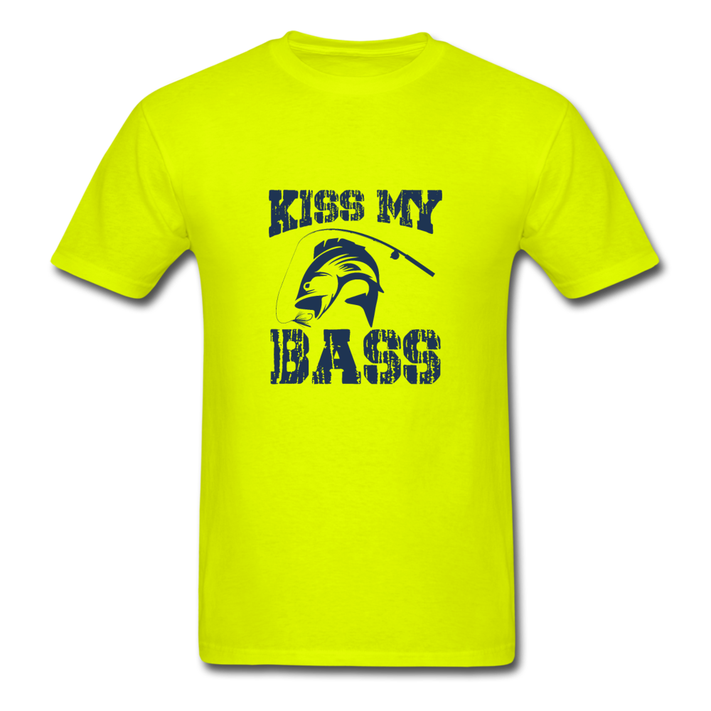 Unisex Classic Kiss My Bass T-Shirt - safety green