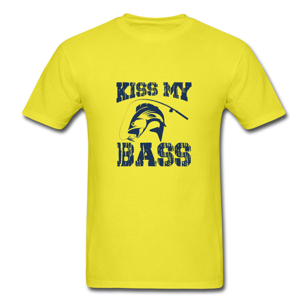Unisex Classic Kiss My Bass T-Shirt - yellow