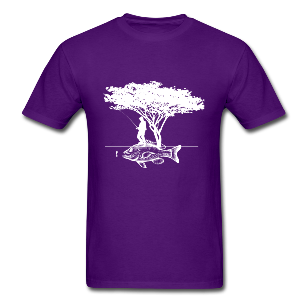Unisex Classic Standing on Fish T-Shirt - purple
