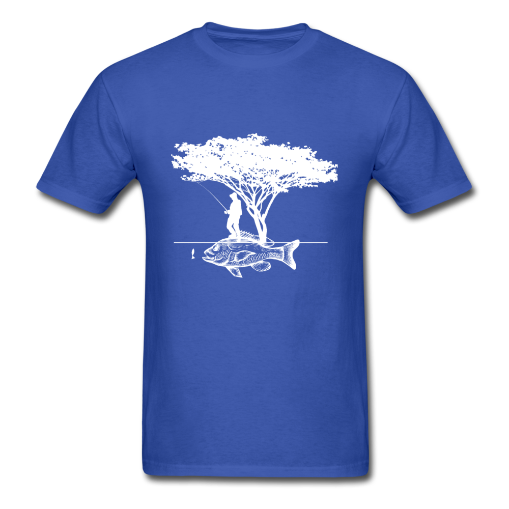 Unisex Classic Standing on Fish T-Shirt - royal blue