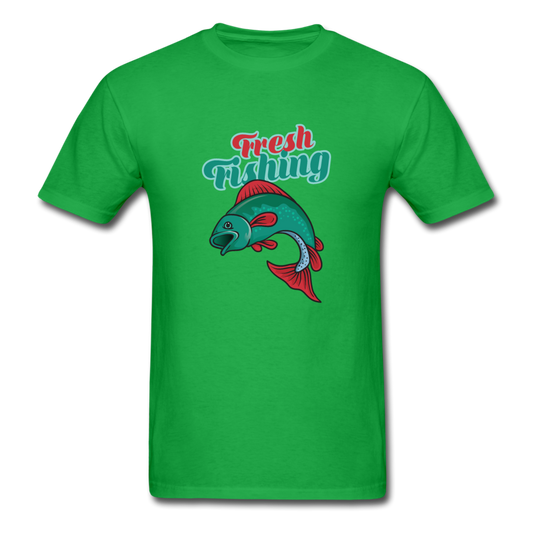 Unisex Classic Fresh Fishing T-Shirt - bright green