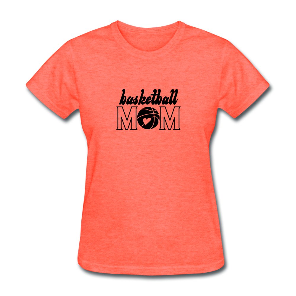Women's Basketball T-Shirt - heather coral