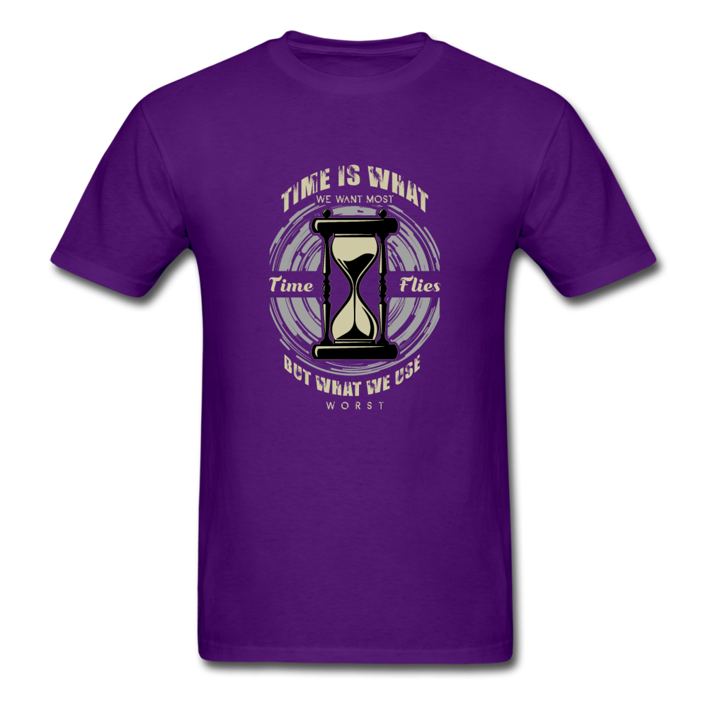 Unisex Classic Time Flies T-Shirt - purple