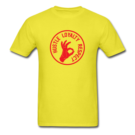 Unisex Classic Hustle Loyalty Respect T-Shirt - yellow