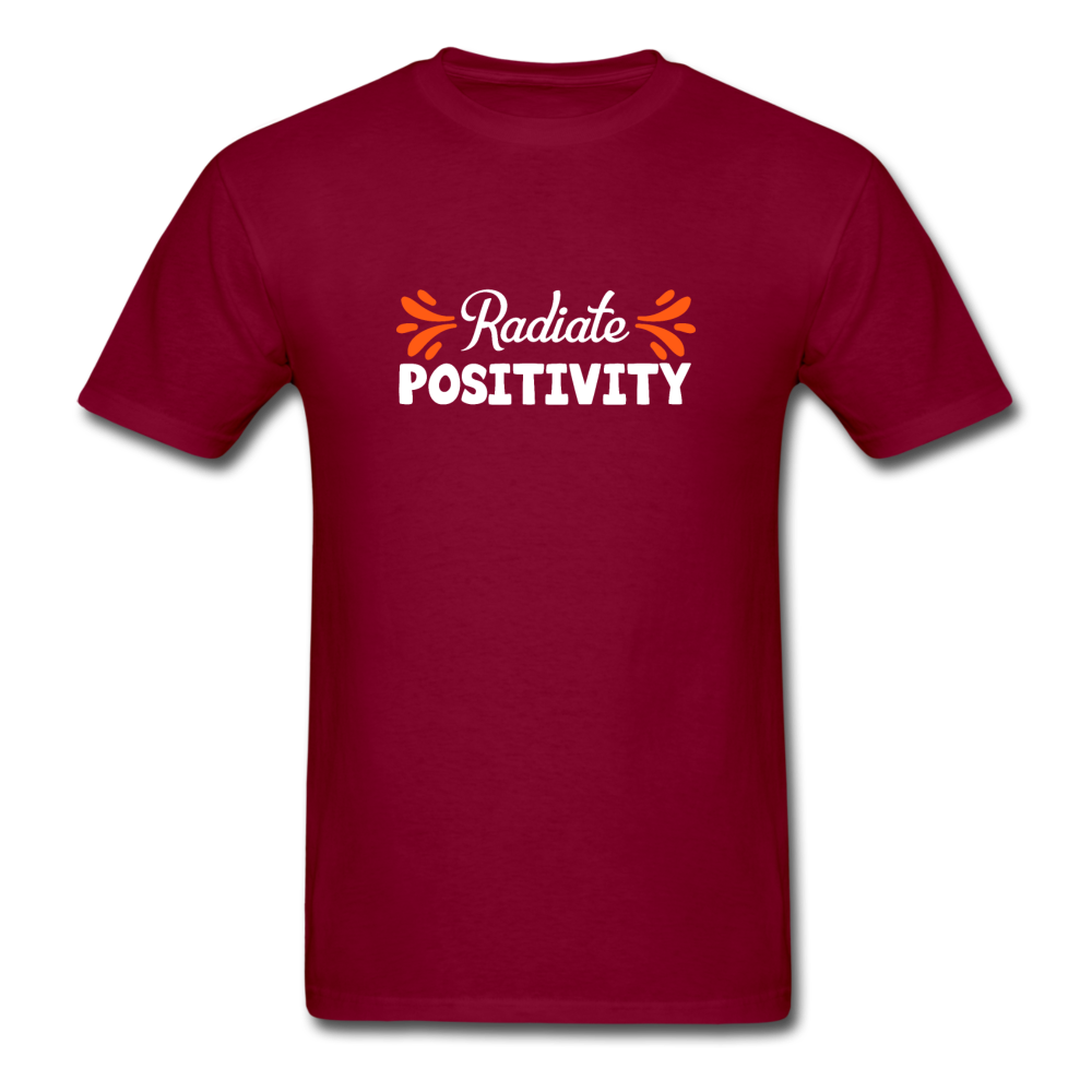 Unisex Classic Radiate Positivity T-Shirt - burgundy