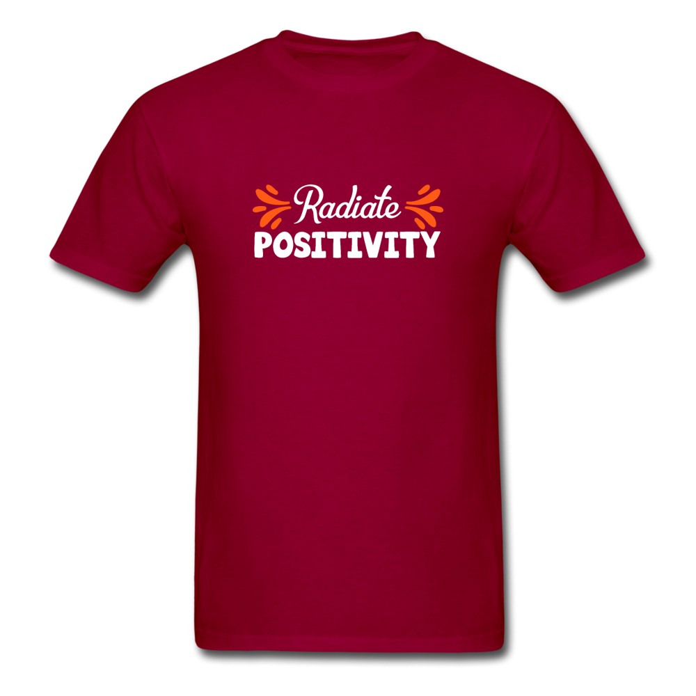 Unisex Classic Radiate Positivity T-Shirt - dark red