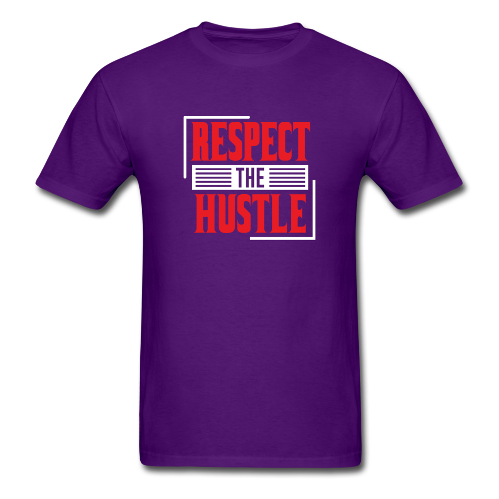 Unisex Classic Respect the Hustle T-Shirt - purple