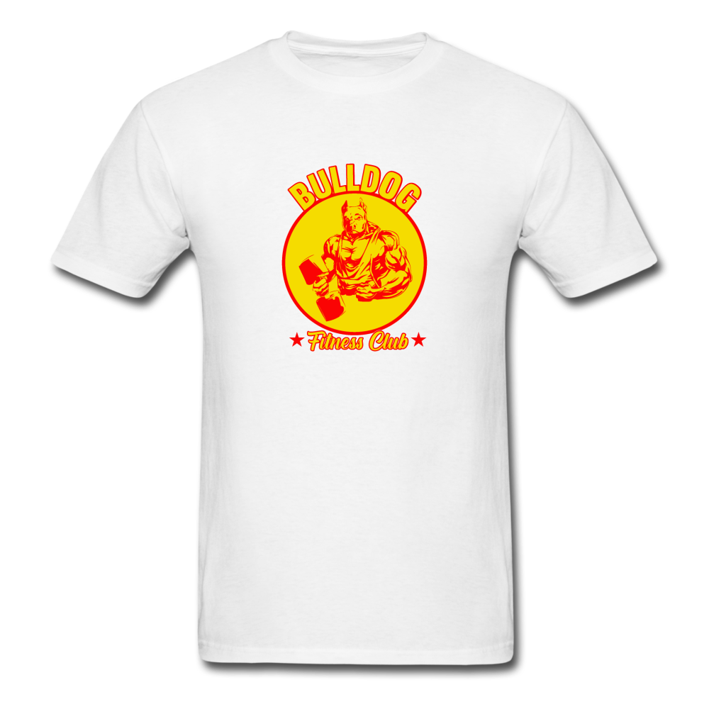 Unisex Classic Bulldog Fitness Club T-Shirt - white