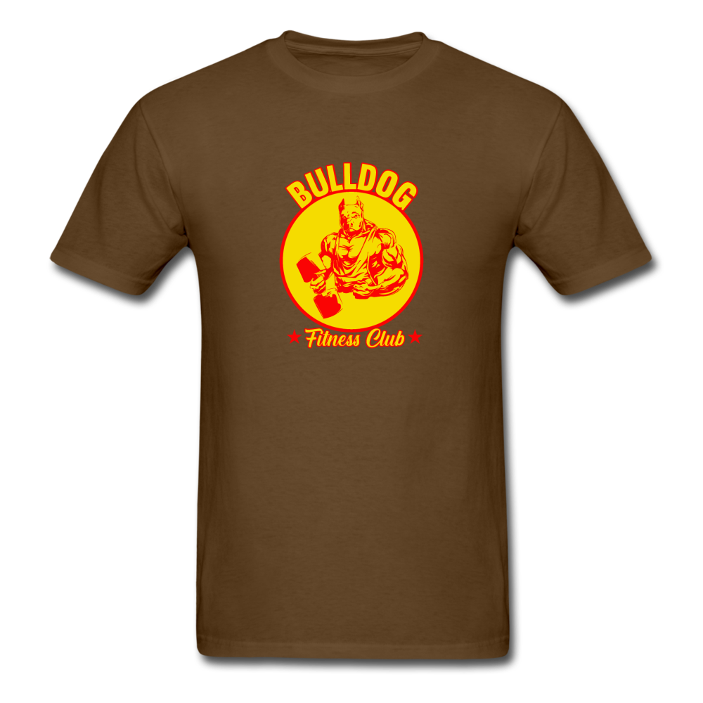 Unisex Classic Bulldog Fitness Club T-Shirt - brown