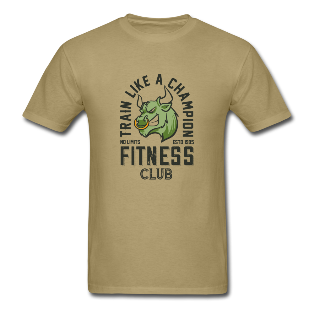 Unisex Classic Bull Fitness Club T-Shirt - khaki