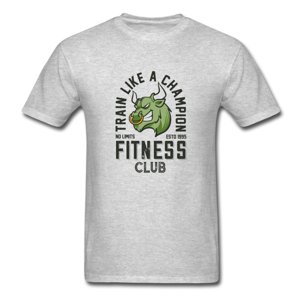 Unisex Classic Bull Fitness Club T-Shirt - heather gray