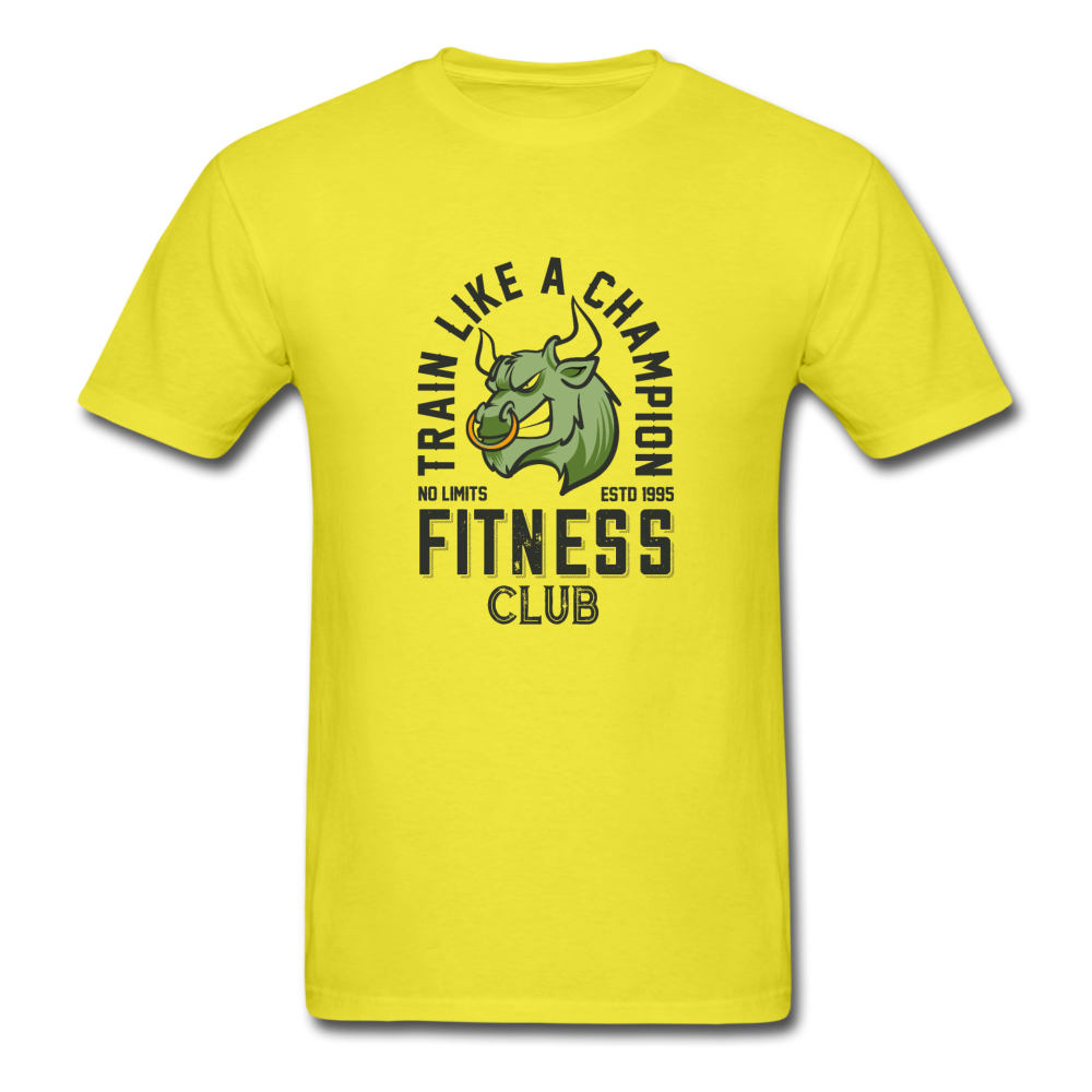 Unisex Classic Bull Fitness Club T-Shirt - yellow
