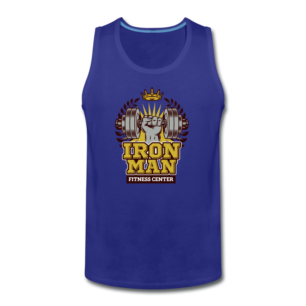 Men’s Premium Iron Man Fitness Center Tank - royal blue