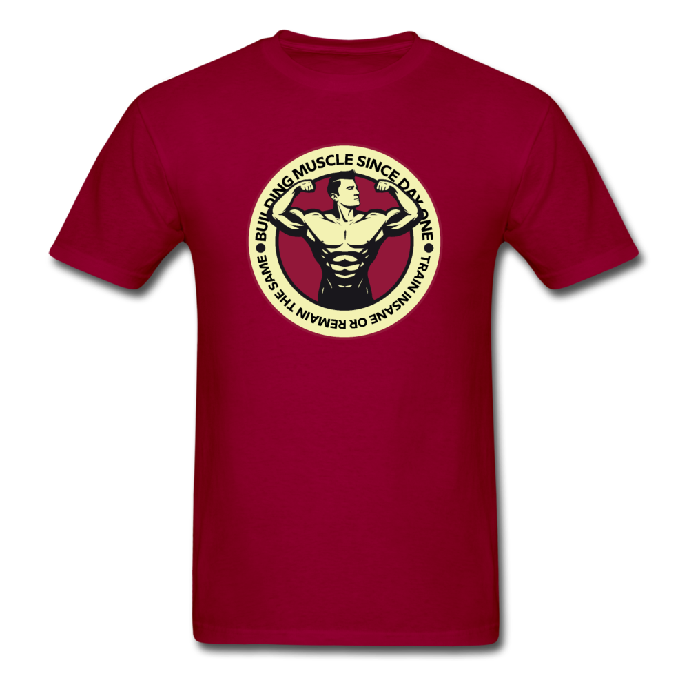 Unisex Classic Building Muscle T-Shirt - dark red