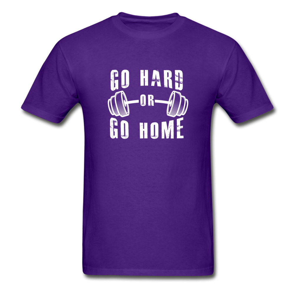 Gildan Ultra Cotton Adult Go Hard or Go Home T-Shirt - purple