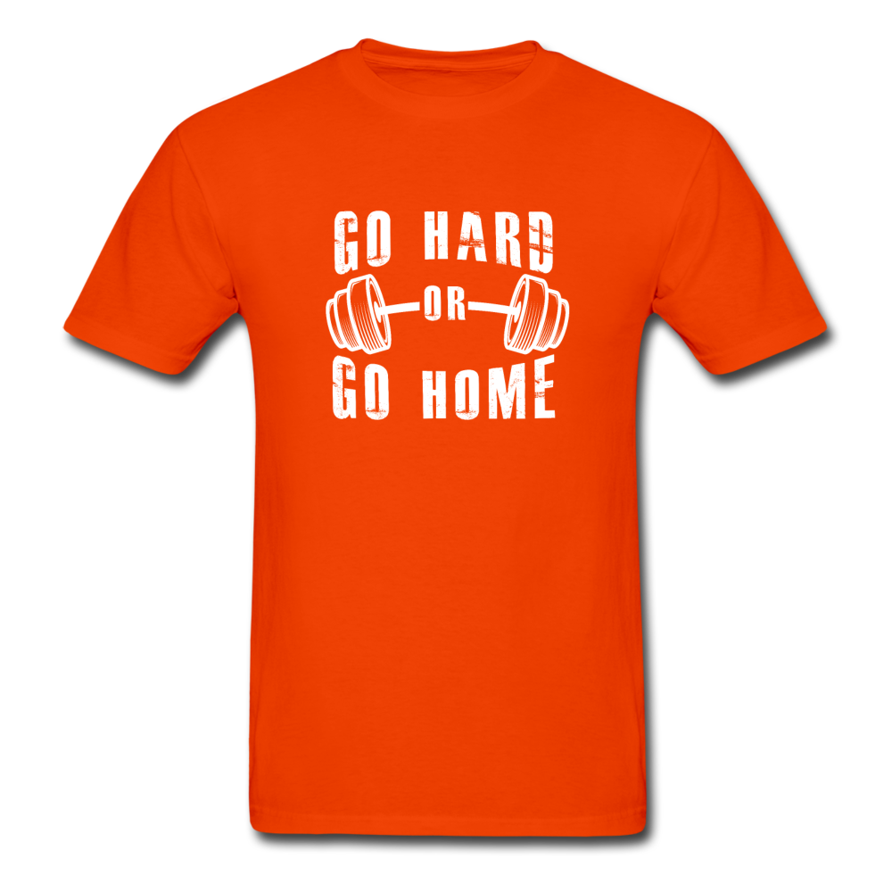 Gildan Ultra Cotton Adult Go Hard or Go Home T-Shirt - orange