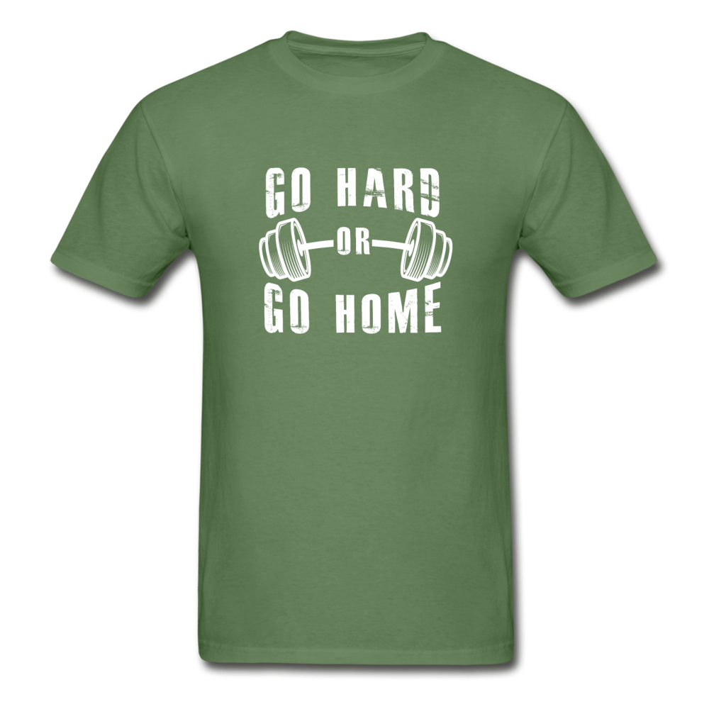 Gildan Ultra Cotton Adult Go Hard or Go Home T-Shirt - military green