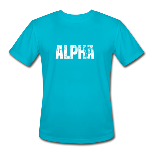 Men’s Moisture Wicking Performance Alpha T-Shirt - turquoise